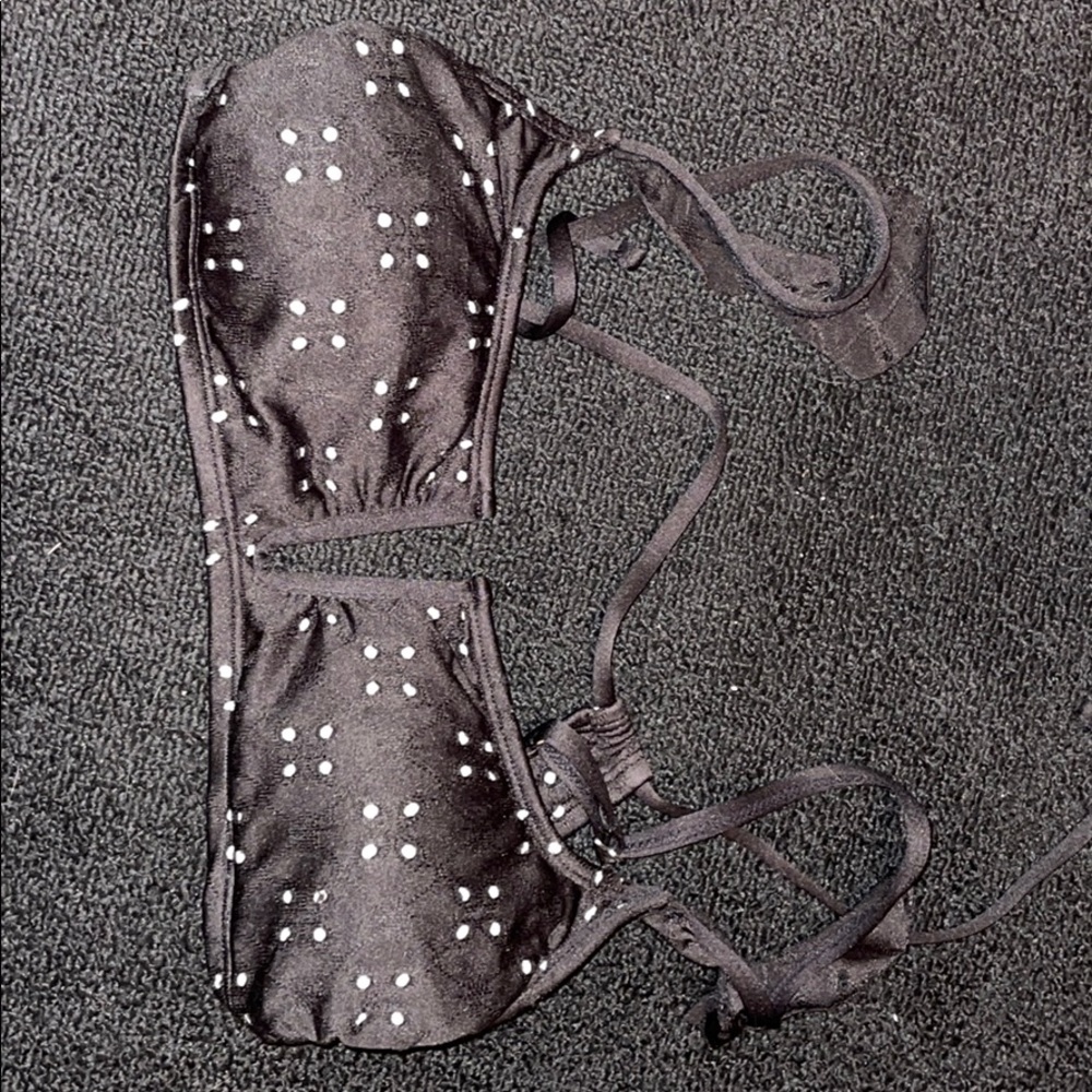 Just the top. Black with tan holes, Target Bikini